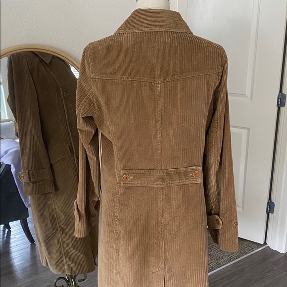 Vintage Y2K J.Crew Corduroy Trench Coat - Picture 10 of 15